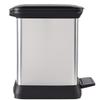 Curver Metal Effect 70% Recycled Kitchen Accessories 30L Duo Recycling Pedal Touch Deco Bin, Silver view 3