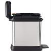 Curver Metal Effect 70% Recycled Kitchen Accessories 30L Duo Recycling Pedal Touch Deco Bin, Silver view 4