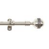 Achim Home Furnishings Royalle Mirage Curtain Rods with Finials, 86-Inch Extends to 150-Inch, Silver view 1