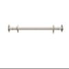 Achim Home Furnishings Royalle Mirage Curtain Rods with Finials, 86-Inch Extends to 150-Inch, Silver view 2