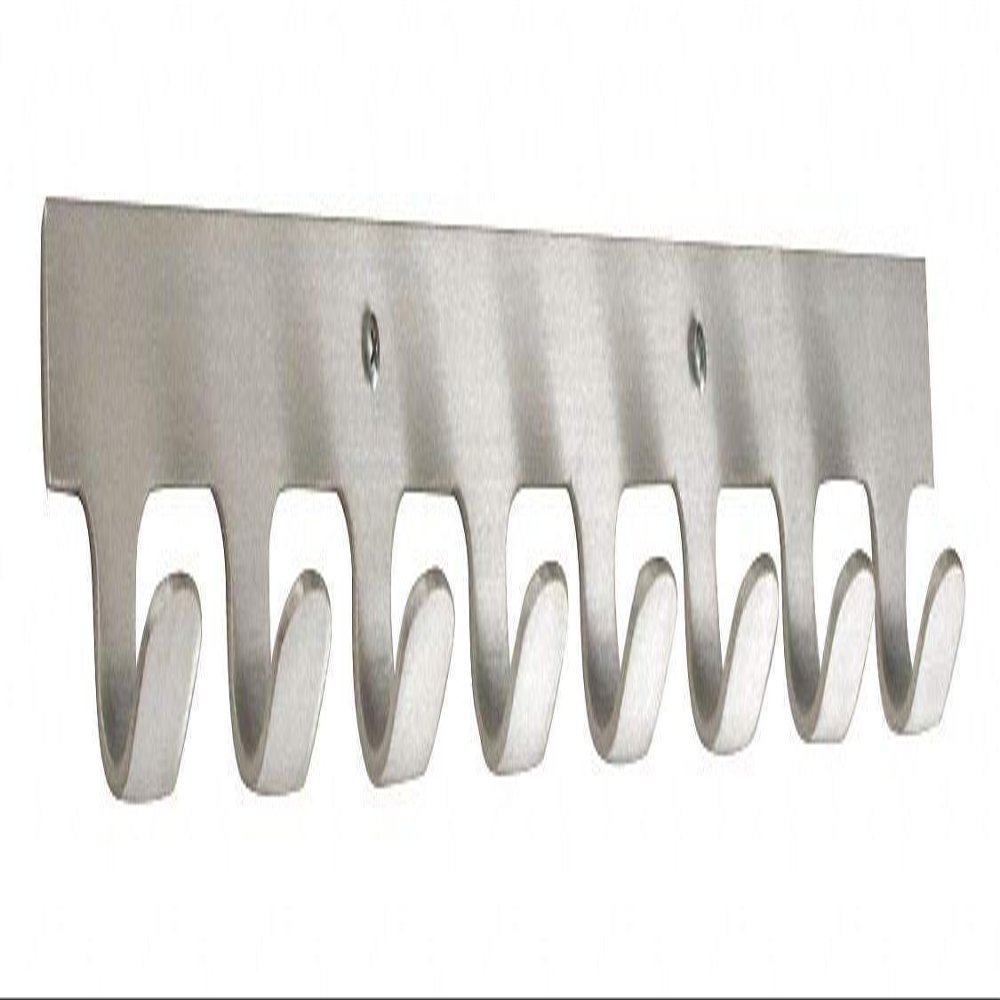 GLARO Coat Hook, 8 Hooks, 24 in W, Satin Aluminum