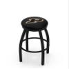 25" L8B2B - Black Wrinkle Purdue Swivel Bar Stool with Accent Ring by Holland Bar Stool Company view 1