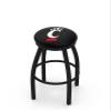 25" L8B2B - Black Wrinkle Cincinnati Swivel Bar Stool with Accent Ring by Holland Bar Stool Company view 1