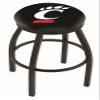 25" L8B2B - Black Wrinkle Cincinnati Swivel Bar Stool with Accent Ring by Holland Bar Stool Company view 4