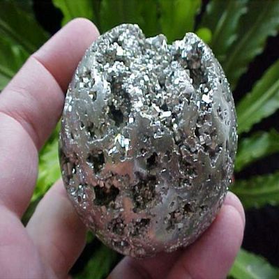 A2110 Gemqz Pyrite Hollow Carved