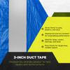 Tarp Tape TS-108 3 Inch Utility Continuous Roll Duct Tape Adhesive Ideal for Tarps, Covers, Awnings, Tents and Hay Cover, Silver view 2