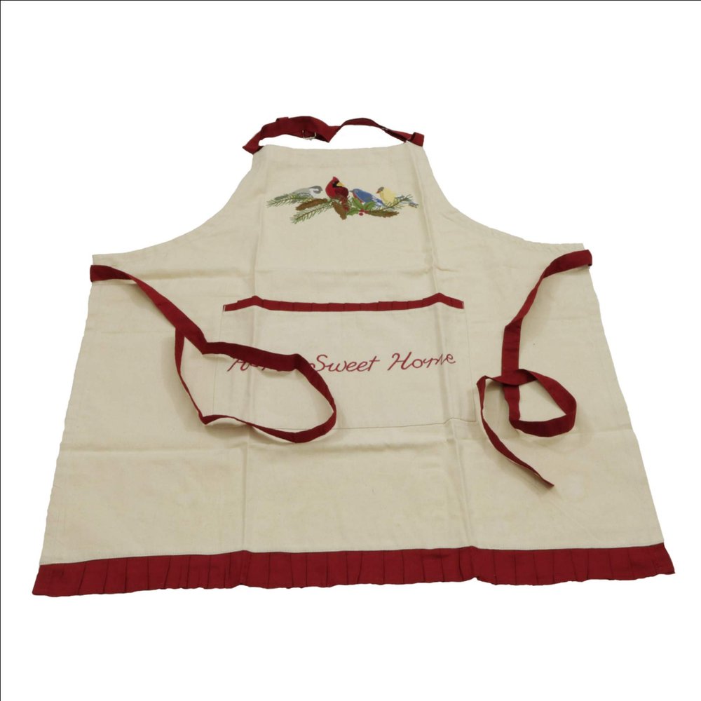 29x31" Canvas Apron, Feathered Holidays, Home Sweet Home, Christmas