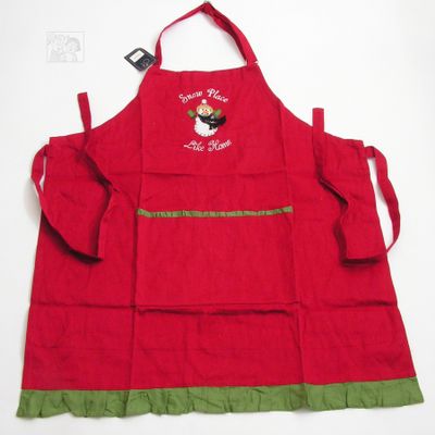 29x31" Adult Canvas Christmas Apron, Snow Place Like Home