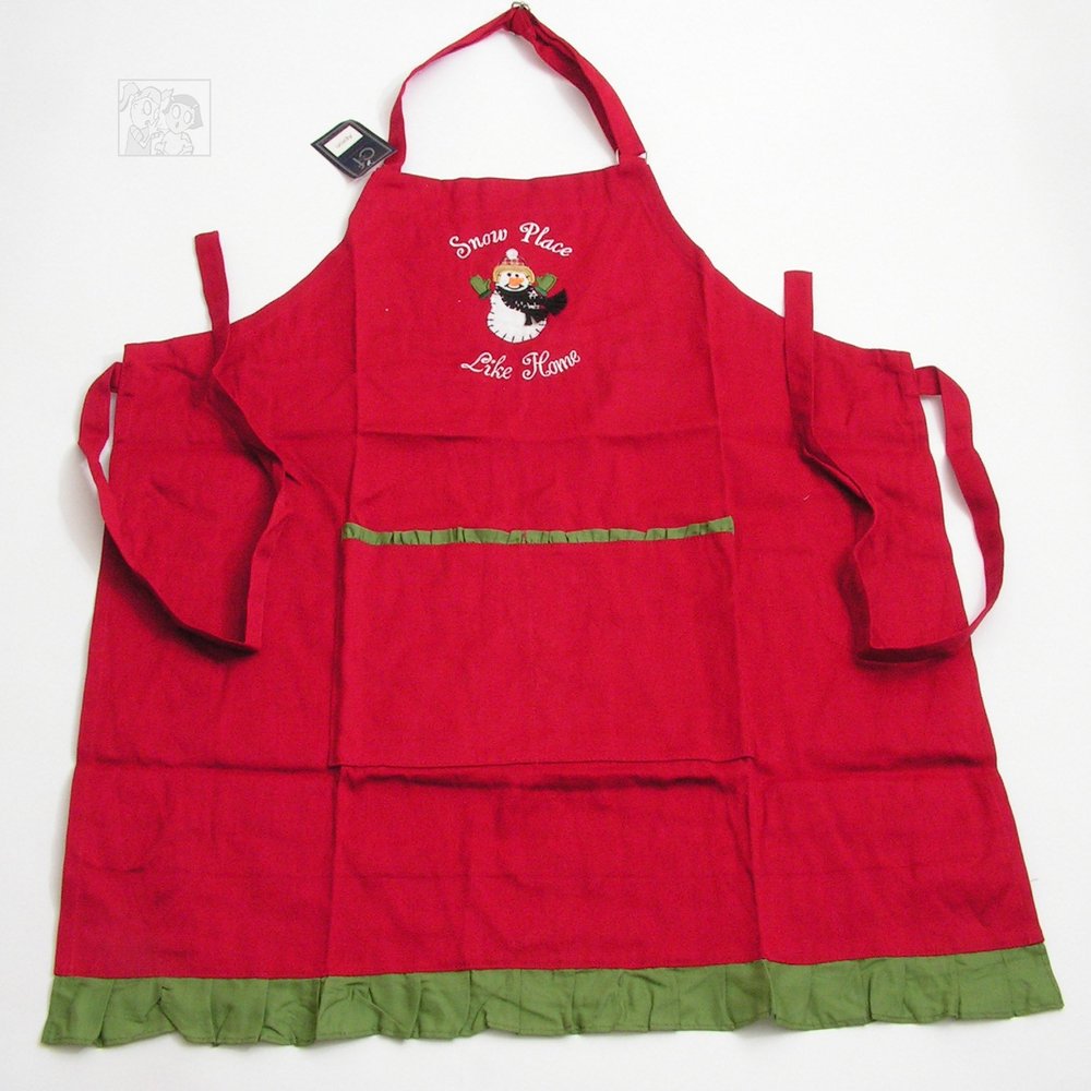 29x31" Adult Canvas Christmas Apron, Snow Place Like Home
