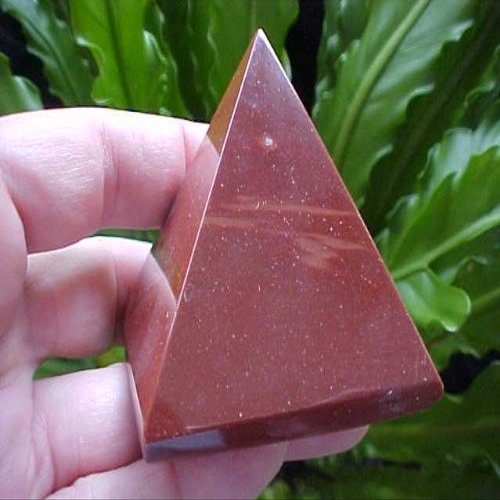 A3003 Gemqz Goldstone Carved Pyramid From Africa !!!