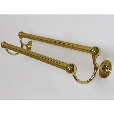 GINGER 0122/24-3 Motiv 212 City 24" Double Towel Bar Polished Brass Finish