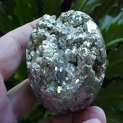 A3616 Gemqz Pyrite Hollow Carved Sphere Peru !!!!