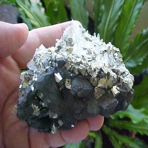 A4101 Gemqz Quartz Pyrite & Sphallerite Cluster Large Peru