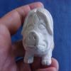 A4502 Gemqz White Howlite Carved PIG Africa !!!!! view 2