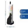 Maximex Paper Roll Holder Cat Minimalist Look MDF 15 x 30 x 15 cm Black view 2
