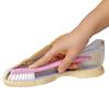 Azuma Shoe Brush, Shoe Brush, 2 Colors, 1 Pack (2 Pieces: 1 of Each Color), Total Length: 8.7 inches (220 mm), Pink & Blue, Diagonal Flocked Hair Reach Deep view 3
