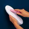 Azuma Shoe Brush, Shoe Brush, 2 Colors, 1 Pack (2 Pieces: 1 of Each Color), Total Length: 8.7 inches (220 mm), Pink & Blue, Diagonal Flocked Hair Reach Deep view 4
