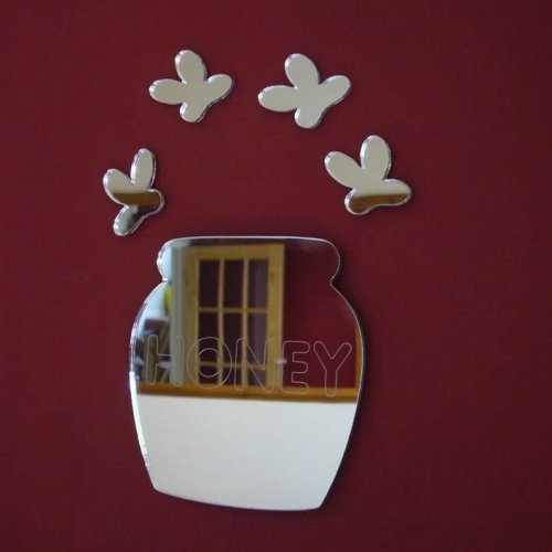 Honey Pot and Four Bees Mirror overall size 20cm x 16cm