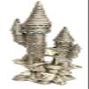 RAWCLIFF Pewter Rapunzel Castle: A Magical 8-Inch Masterpiece with Crystal Elegance view 2