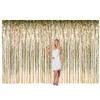 Fun Express Metallic Fringe Foil Backdrop Curtains - 12 ft. x 8 ft. | Gold | Pack of 1 view 1