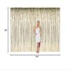 Fun Express Metallic Fringe Foil Backdrop Curtains - 12 ft. x 8 ft. | Gold | Pack of 1 view 3