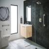 Moen Voss Collection Brushed Nickel Pivoting Toilet Paper Holder, Wall Mounted Double Post Toilet Tissue Holder, YB5108BN view 4