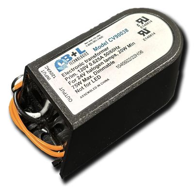 B&L Technologies 90038 - 1 Lamp 75 watt 120 volt Halogen Transformer for 24 volt Lamps (CV90038)