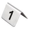 Stainless Steel Table Numbers Set of 10. 1-10. view 2