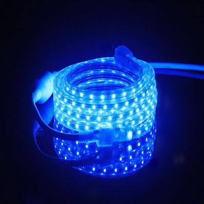 CBConcept UL Listed, 65 Feet, 7200 Lumen, Blue, Dimmable, 110-120V AC Flexible Flat LED Strip Rope Light, 1200 Units 3528 SMD LEDs, Indoor Outdoor Use, Accessories Included Ready to use