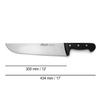 Arcos Butcher Knife 12 Inch Nitrum Stainless Steel and 300 mm blade. 394 gr. Professional Cleaver Knife. Ergonomic Polyoxymethylene POM Handle. Series Universal. Color Black view 2