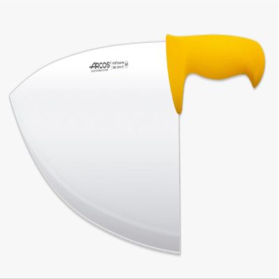 Arcos Cleaver Knife Butcher Knife - Nitrum Stainless Steel 11" Blade - Polypropylene Handle - Silver - Color Identification System - Heavy Duty & Hygienic - Series 2900 - Yellow Color