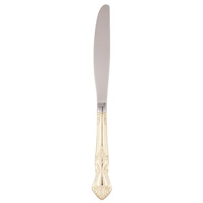 10 Strawberry Street Crown Royal Dinner Knife, Set of 6, Gold