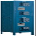 Salsbury Industries Assembled 2-Tier Vented Metal Locker with One Wide Storage Unit, 6-Feet High by 18-Inch Deep, Blue