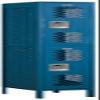 Salsbury Industries Assembled 2-Tier Vented Metal Locker with One Wide Storage Unit, 6-Feet High by 18-Inch Deep, Blue view 1