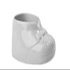 12 Medium Baby Booties Candy Holders Favors 2.25" - White view 1