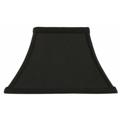 Upgradelights Square Bell 8 Inch Candle Stick Replacement Lamp Shade Black with Gold Lining (4x8x7)