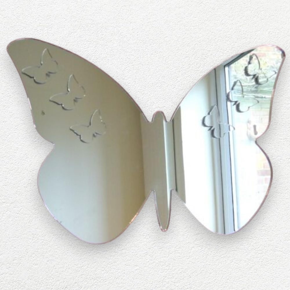 6 Butterfly Mirrors on 35cm Big Butterfly Mirror