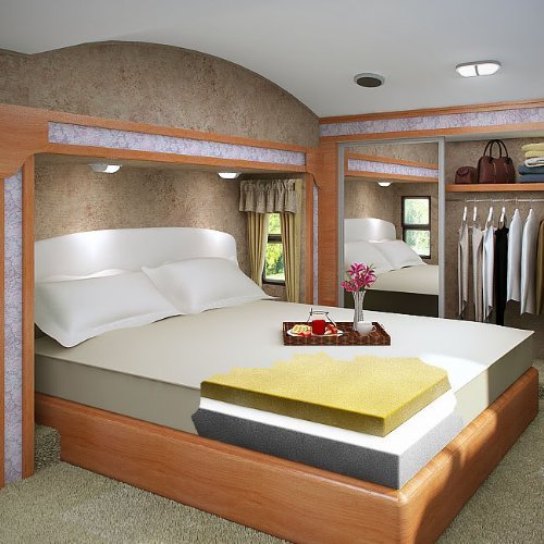 6 Inch King Size Accu-Gold 5.3 Visco Elastic Memory Foam Mattress Bed