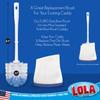 LOLA Classic Toilet Brush, 6 Pack, Durable Fiber Stiff Bristles, Compact Size, Non-Scratch, Long-Lasting view 3