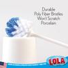 LOLA Classic Toilet Brush, 6 Pack, Durable Fiber Stiff Bristles, Compact Size, Non-Scratch, Long-Lasting view 4