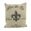Deco 79 Fabric Pillow, 16 by 16-Inch, Paris Emboss view 1