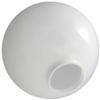 12 in. White Acrylic Globe - 4 in. Extruded Neck Opening - American PLAS-12NW4 view 1