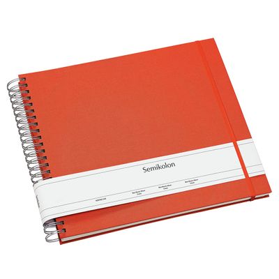 Semikolon - Mucho Spiral Photo Album Maxi with 90 Cream Pages, Orange
