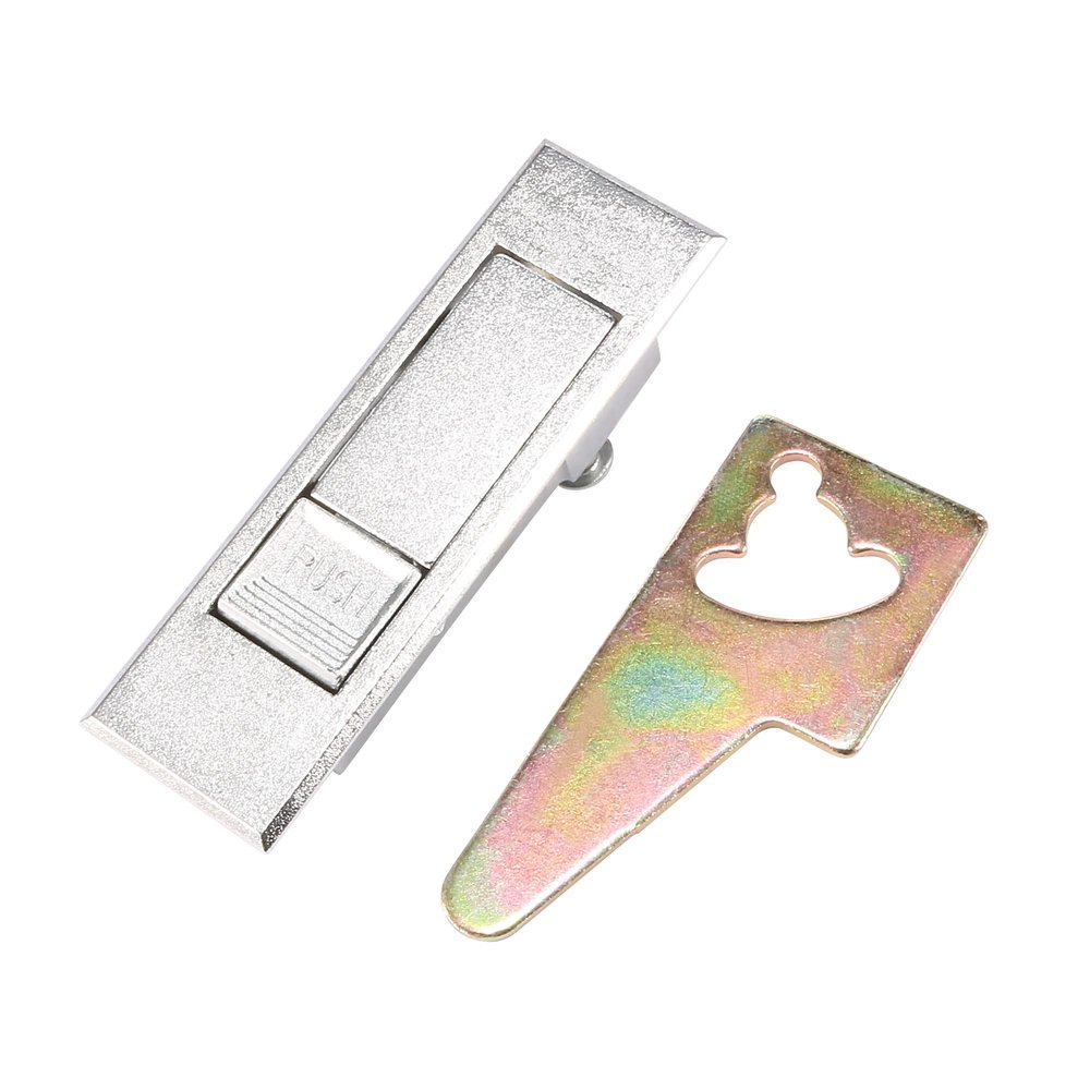 uxcell Electric Cabinet Push Button Handle Lock Silver Tone