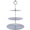 3 Tier Silver Mirror Acrylic Circle Cake Stand 20cm 25cm 30cm Overall height 32cm view 1