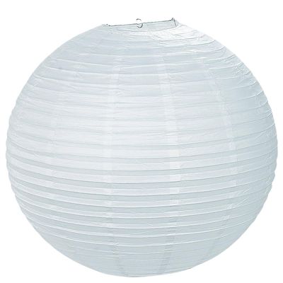 Fun Express Jumbo White Paper Lanterns 30 Inch Large Hanging Lantern for Bridal Shower Decorations Wedding Decorations for Reception Ceiling Decor - Chinese Paper Lantern for Garden Party Decorations