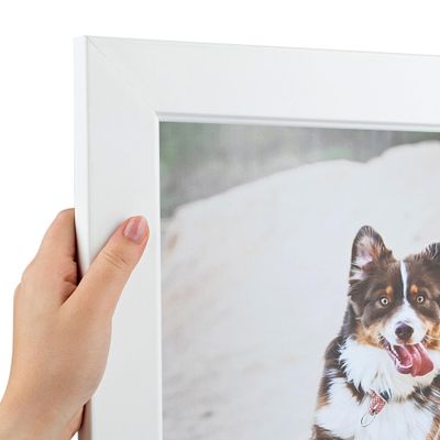 ArtToFrames 9x31 inch Contemporary White with Lip Wood Picture Frame, 2WOMD8991-9x31