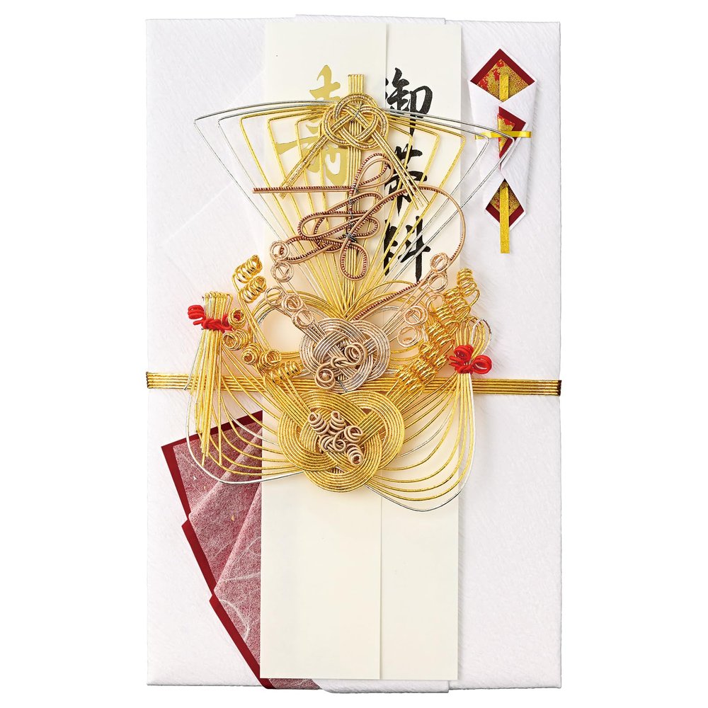 Maruai KI-651 Celebration Bag, Wedding Design, Japanese Style, Bidding, Gold Seal, Treasure Ship, 1 Piece