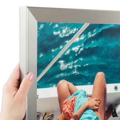 ArtToFrames 5x28 inch Chrome Stainless Steel Picture Frame, 2WOMFRBW26966-5x28