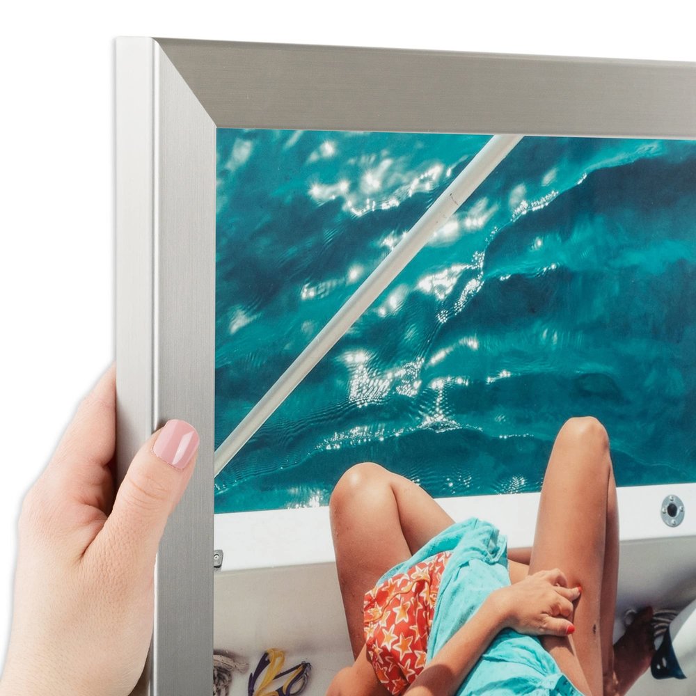 ArtToFrames 5x28 inch Chrome Stainless Steel Picture Frame, 2WOMFRBW26966-5x28